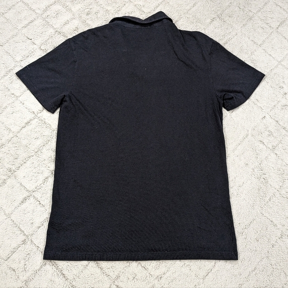G-Star Raw Polo Shirt Men's L Blue Navy Fenster Short Sleeve Cotton Spellout - Picture 8 of 9